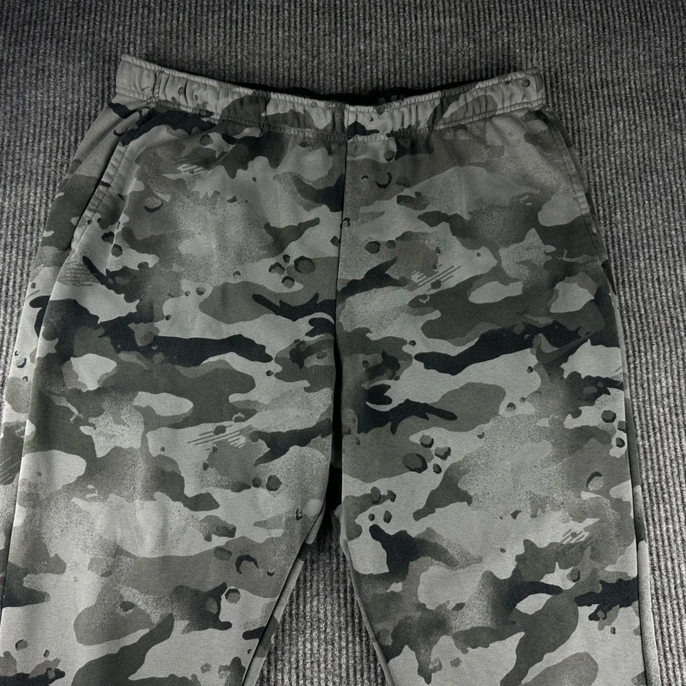Nike Dri-FIT Camo Joggers Mens 3XL Tall Grey Black Sweatpants CU6200-010